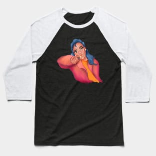 The girl with blue hair Baseball T-Shirt